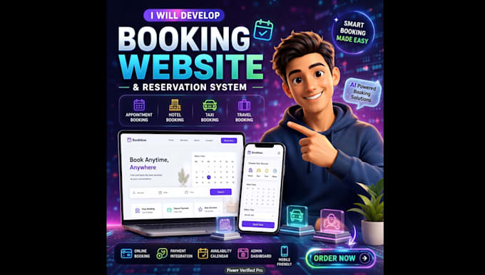 create appointment booking, hotel booking, taxi booking wordpress website