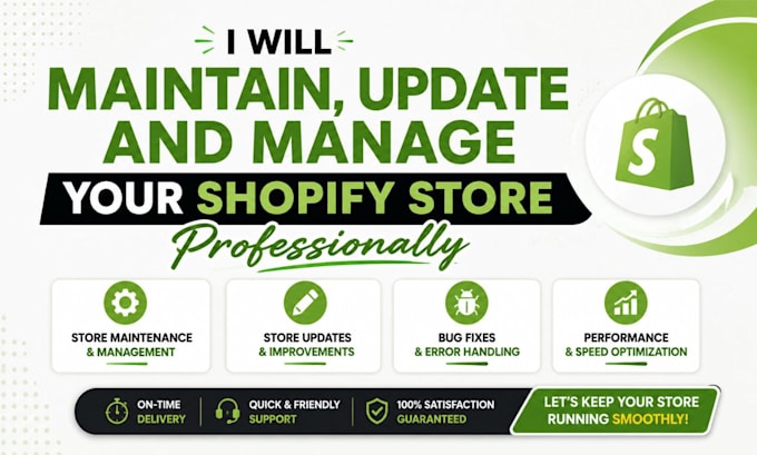 be your shopify expert for store maintenance and website updates support