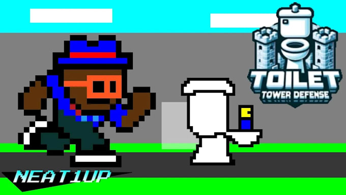 make 8 bit pixel art posters and thumbnails