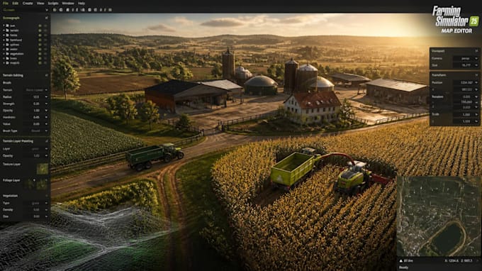 create custom farming simulator 25 maps with realistic farms and fields