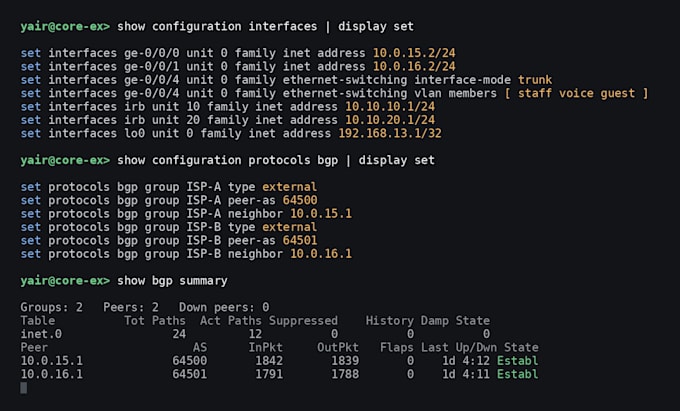 configure and troubleshoot your juniper junos router, switch or firewall