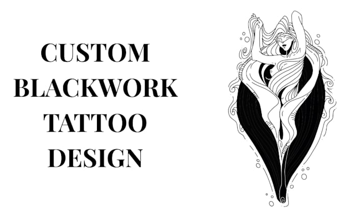create a custom blackwork tattoo design for you