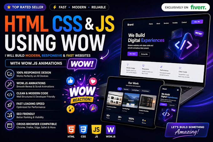 develop a responsive website with HTML CSS and javascript
