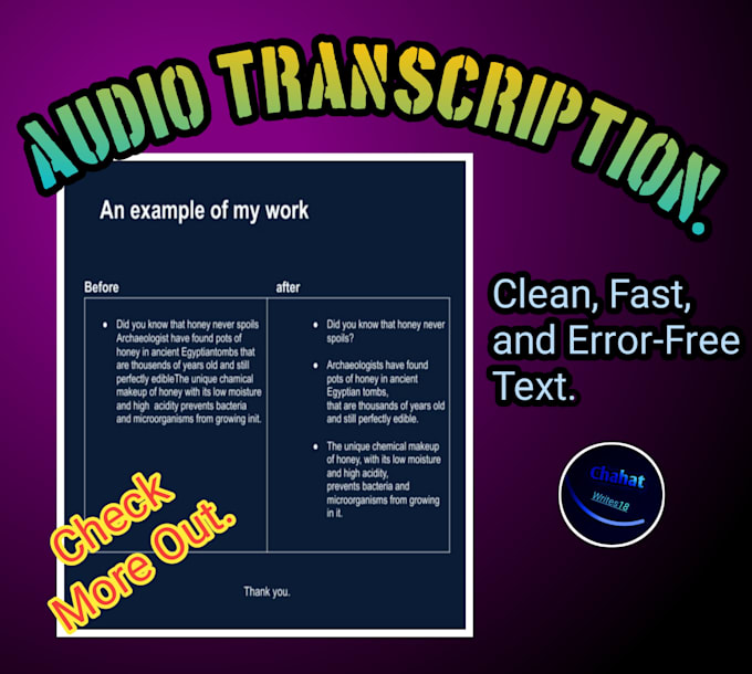 professional audio to text transcription