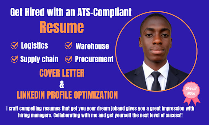 write logistics, warehouse, supply chain, procurement, transportation resume