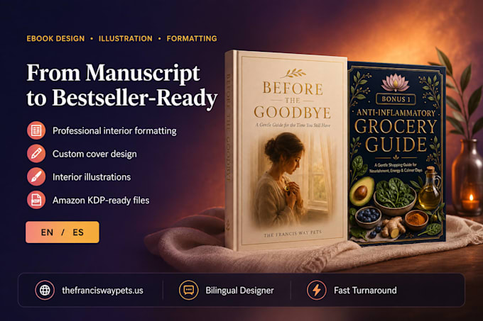 design and format your ebook with cover and illustrations