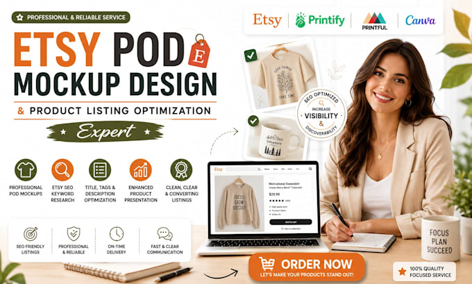 etsy pod mockup design product listing optimization expert