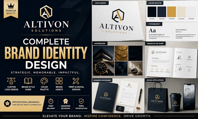 create a professional corporate branding and visual identity