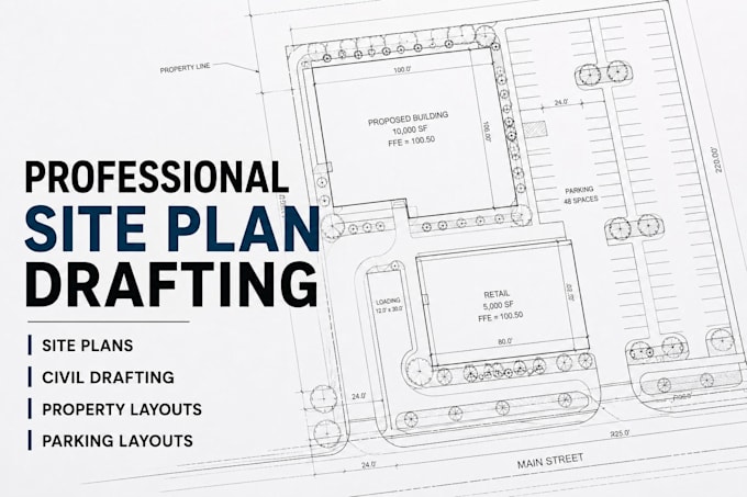 draw professional site plans and civil drafting drawings