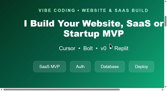 build your website, saas or startup mvp with vibe coding using cursor and bolt