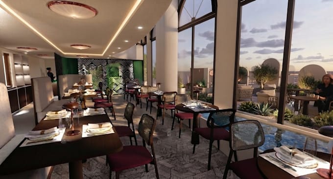 create 3d renders and floor plans for your restaurant