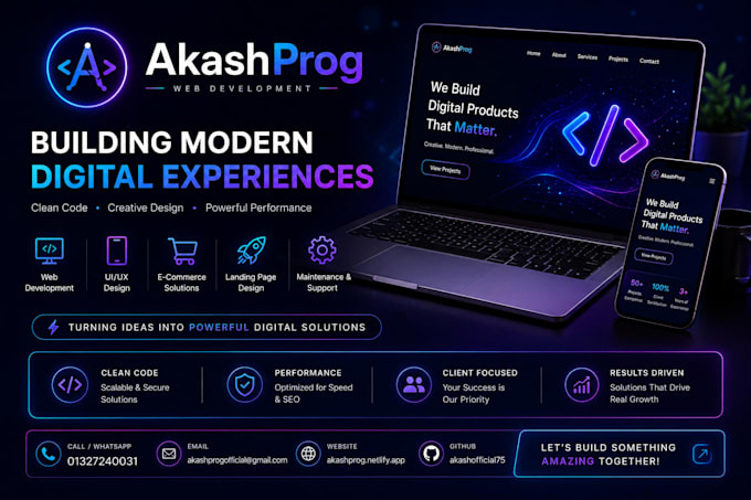 build a professional business website with modern UI UX