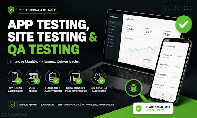 do app testing, site testing and QA testing