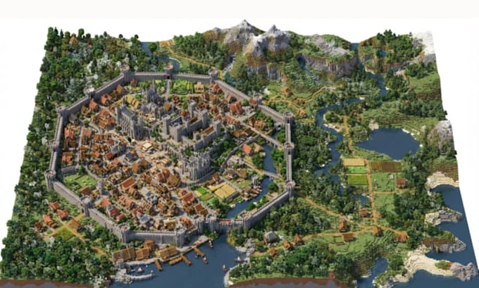 build custom minecraft map world terrain server spawn lobby