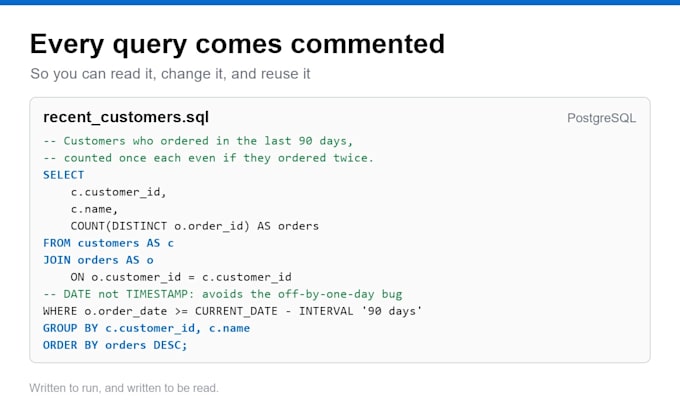 write and fix sql queries for your database