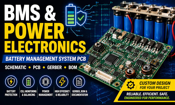 design bms battery management system and power electronics pcb
