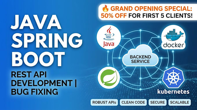 develop java spring boot rest apis or fix backend bugs