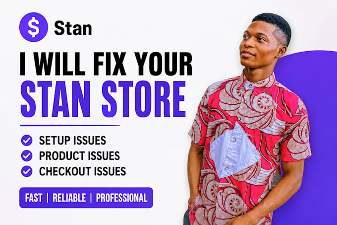 fix your stan store setup, product and checkout issues