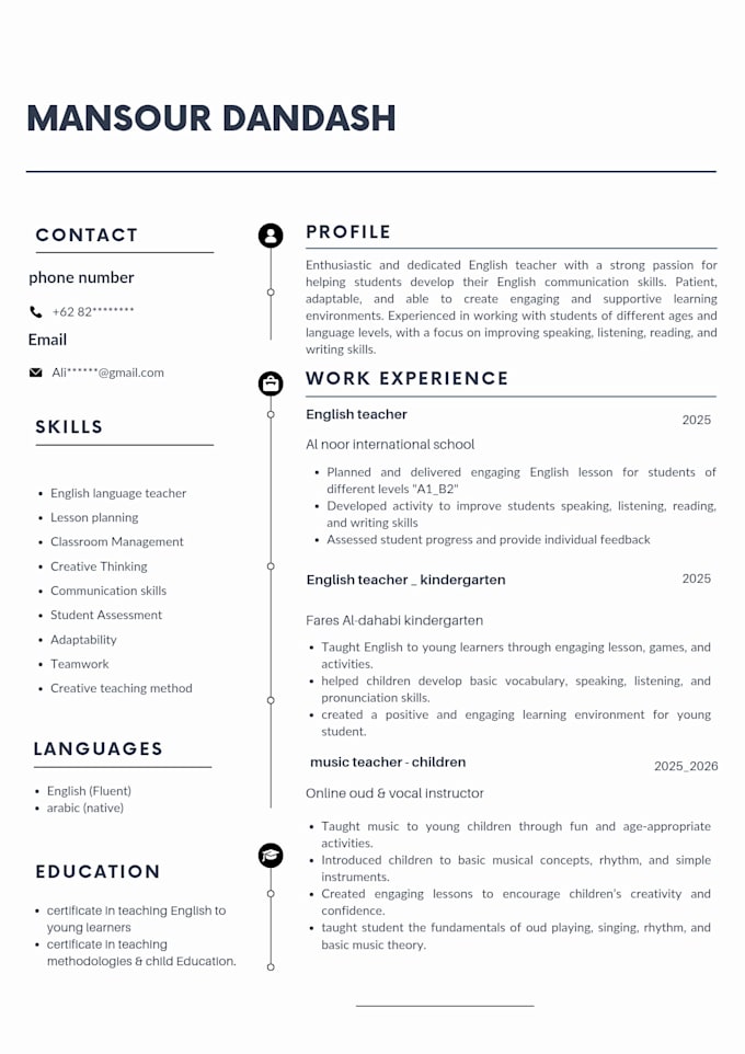 design a professional CV resume