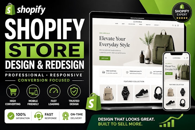 design, redesign a professional shopify store that convert