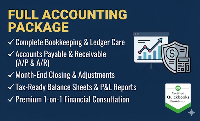provide full package accounting and monthly bookkeeping