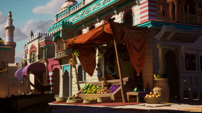 design realistic 3d game environment, game assets and level design