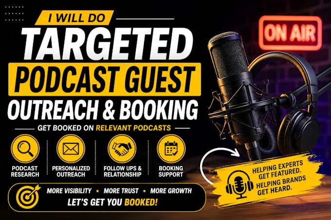 do podcast guest booking and targeted outreach