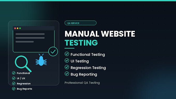 manually test your website or web application