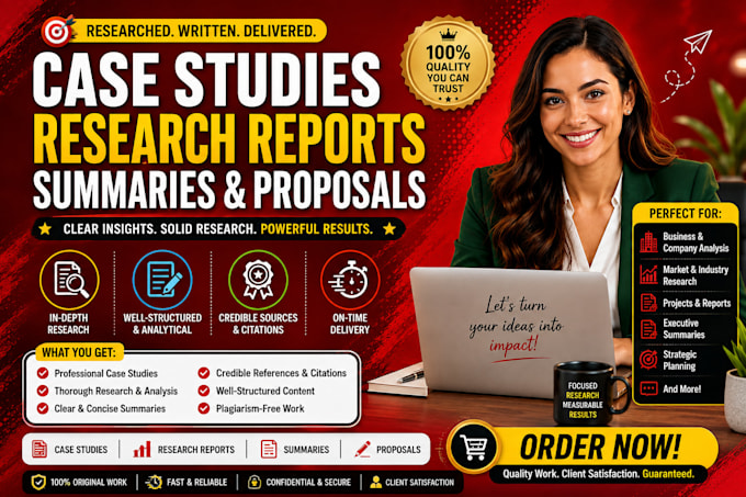 write case studies, research, and summaries