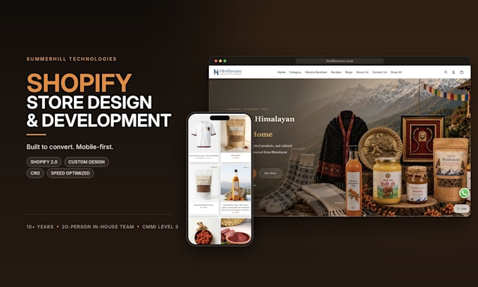 do shopify website development, shopify store design and store redesign