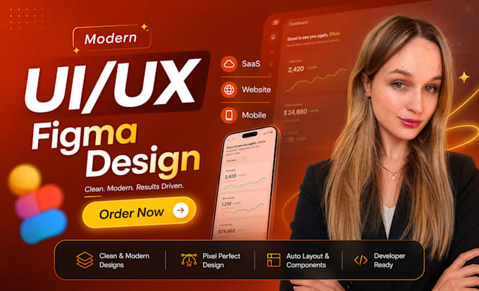 design a modern figma website UI UX
