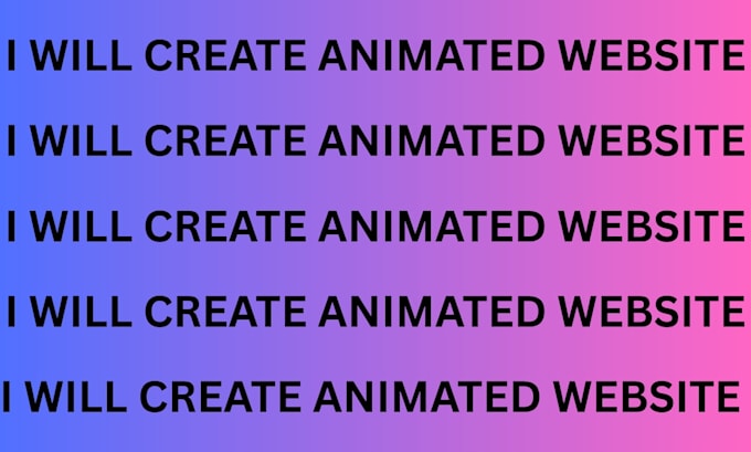 create animated website,static website ,interactive website