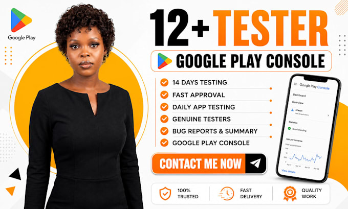 provide 12 real tester for google play closed testing