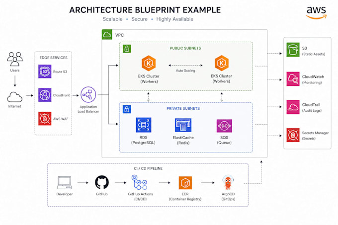 design AWS cloud architecture for your application