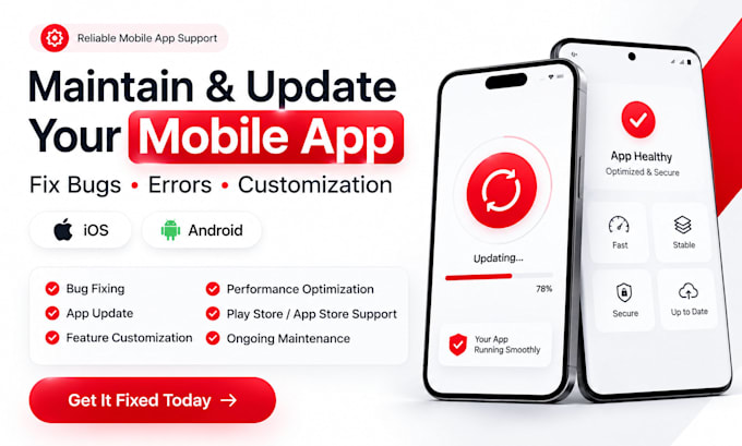 maintain and update your mobile app fix bugs error ios android app customization