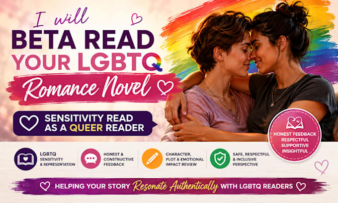 beta read your lgbtq romance novel sensitivity read as queer reeader dystopian