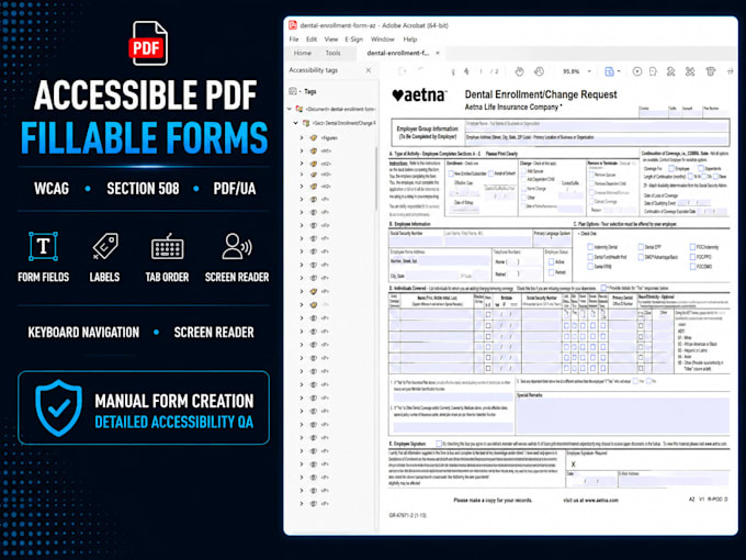 create accessible fillable PDF forms