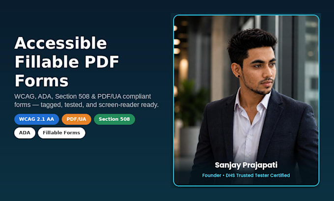 do accessible fillable PDF forms with wcag and section 508 compliance