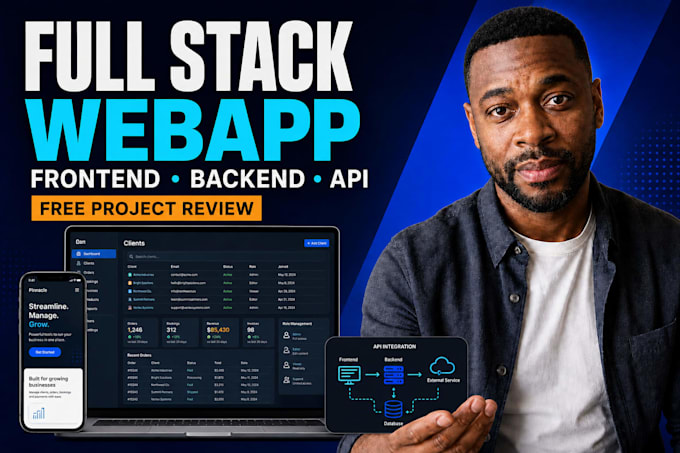 develop custom full stack webapp, business website, saas web application, ai app