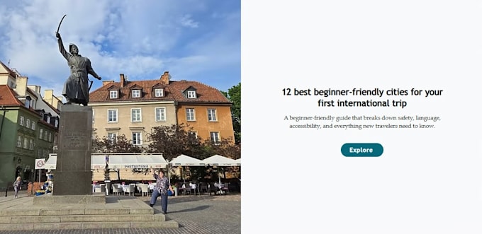 write travel advice and accompanying social posts