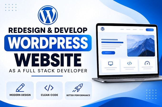redesign and develop your wordpress website as a full stack developer