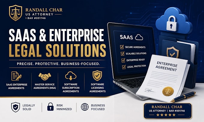 draft a robust saas master service agreement msa for your tech company