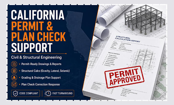 prepare california structural engineer city permit calculation report