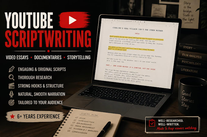 write engaging youtube video essay and documentary scripts