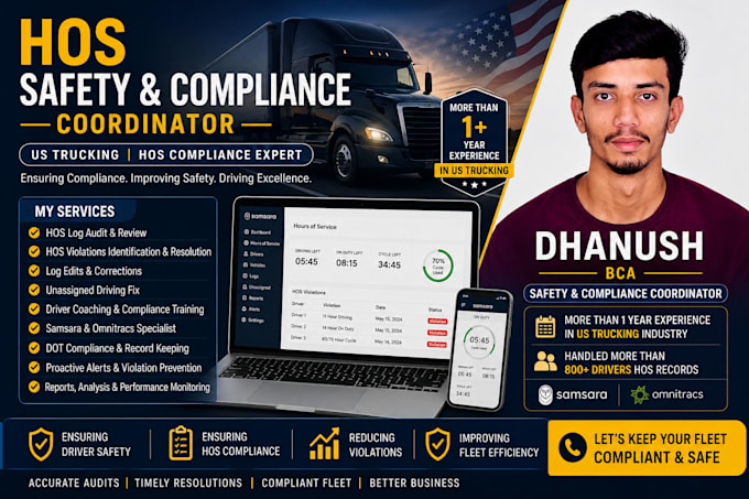 audit US trucking hos logs and identify dot violations