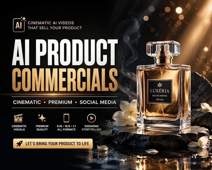 create cinematic ai product commercials