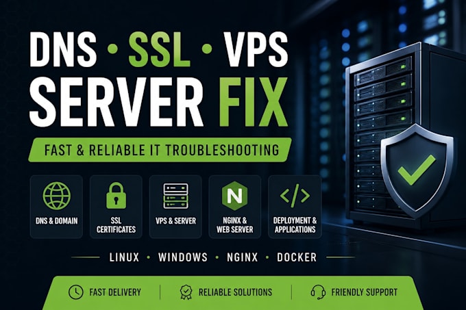 fix dns, SSL, domain and server configuration issues