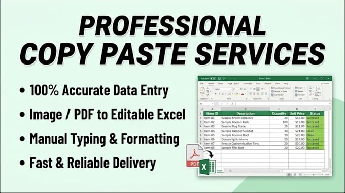 do accurate copy paste work, manual typing, and data entry