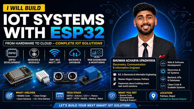 build an iot system using esp32, sensors, apis and dashboard