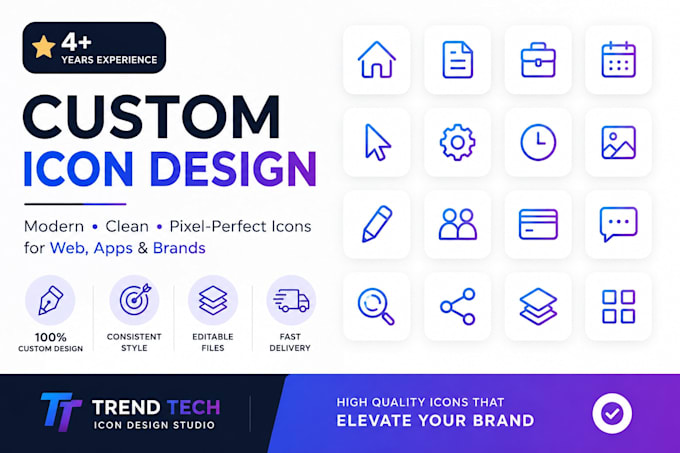 design custom icons for web and app